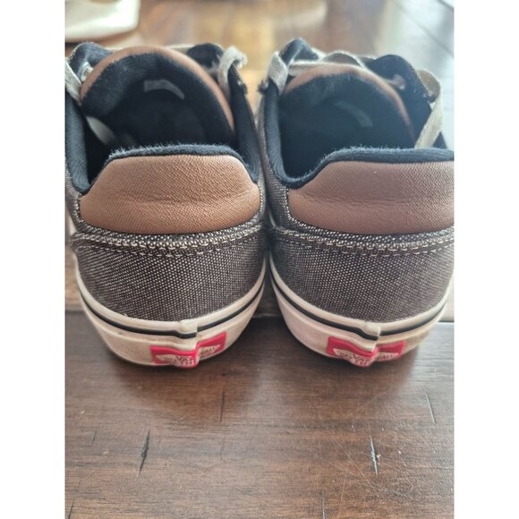 Vans Old Skool Brown & White Canvas Sneakers Mens Size 8.5 - Picture 2 of 5